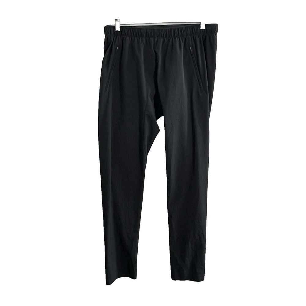 PASKHO Women Drawstring Mid Rise Waist Lightweight Travel Pants Sz M Black 81-21
